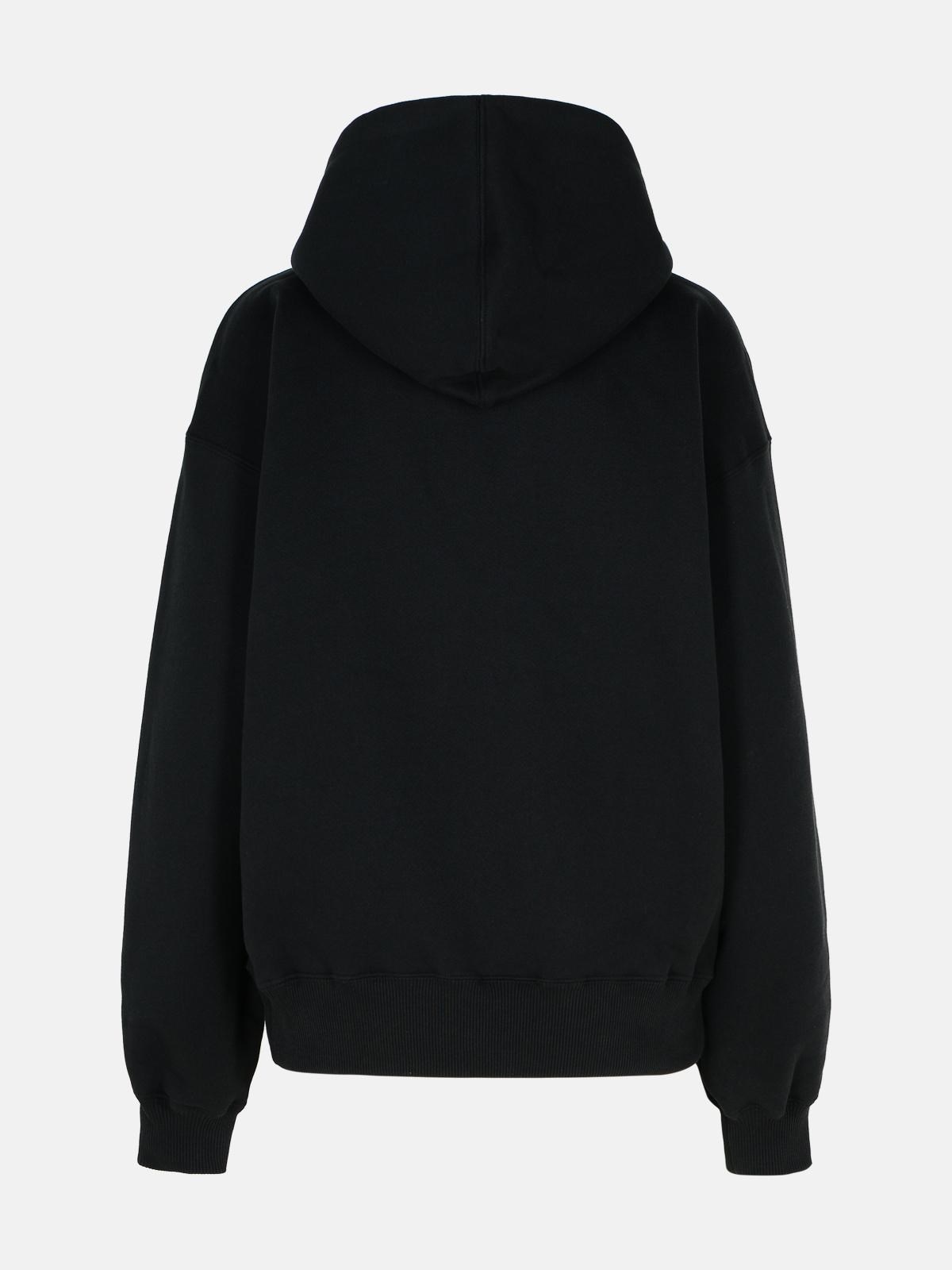 BLACK COTTON SWEATSHIRT - 3