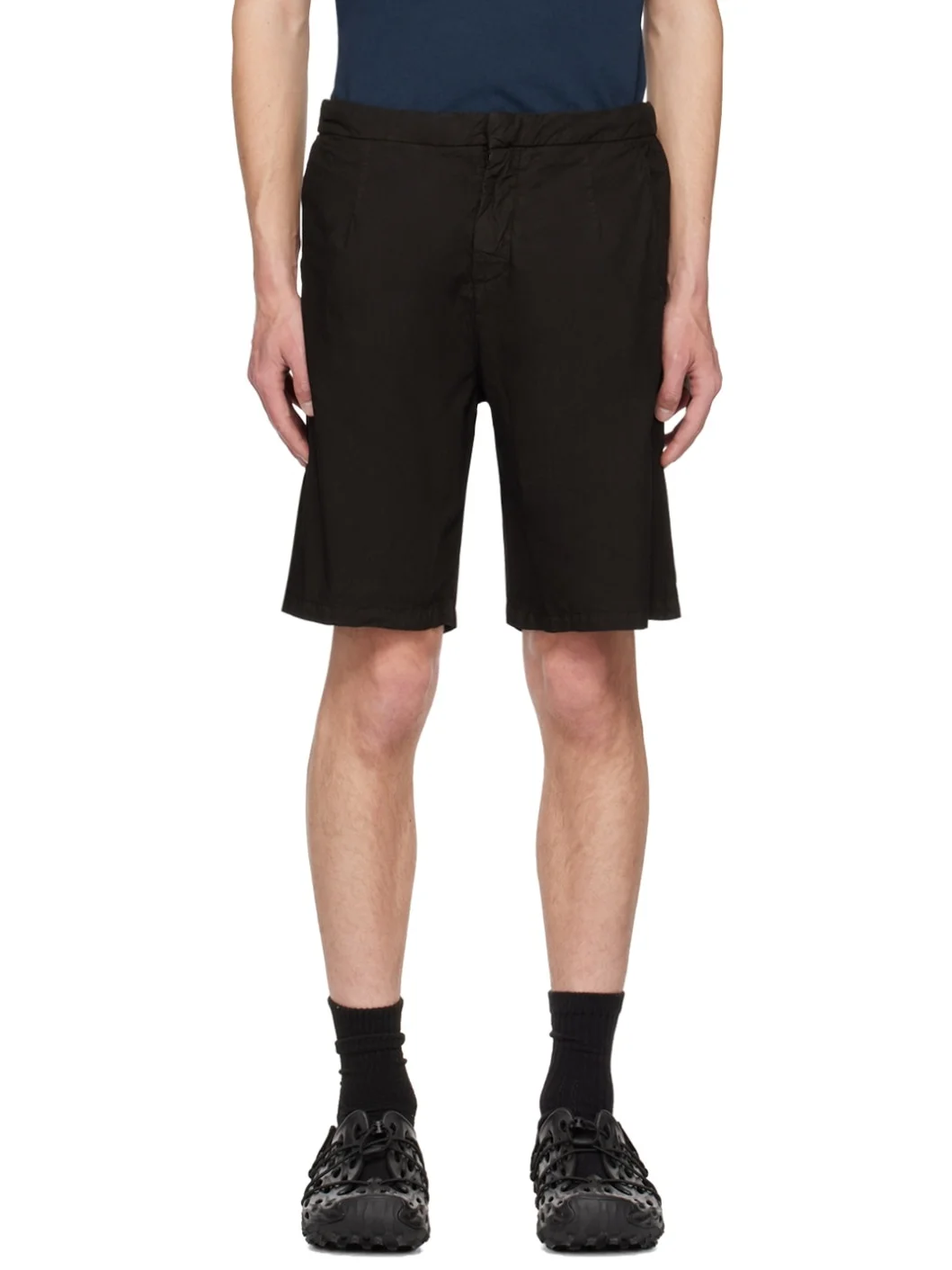 Black Aaren Typewriter Shorts - 1