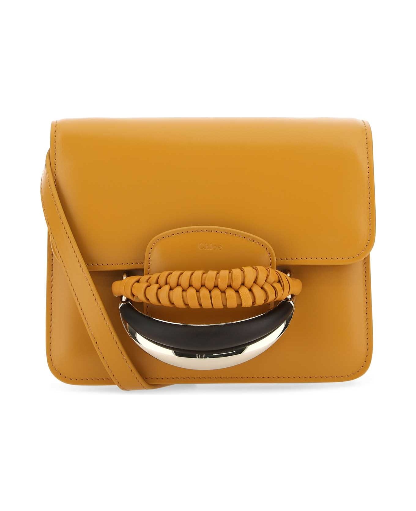 Mustard Leather Kattie Clutch - 1