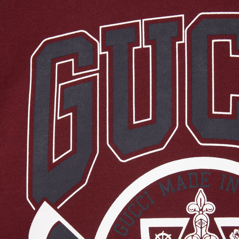 Cotton jersey printed hooded sweatshirt 7