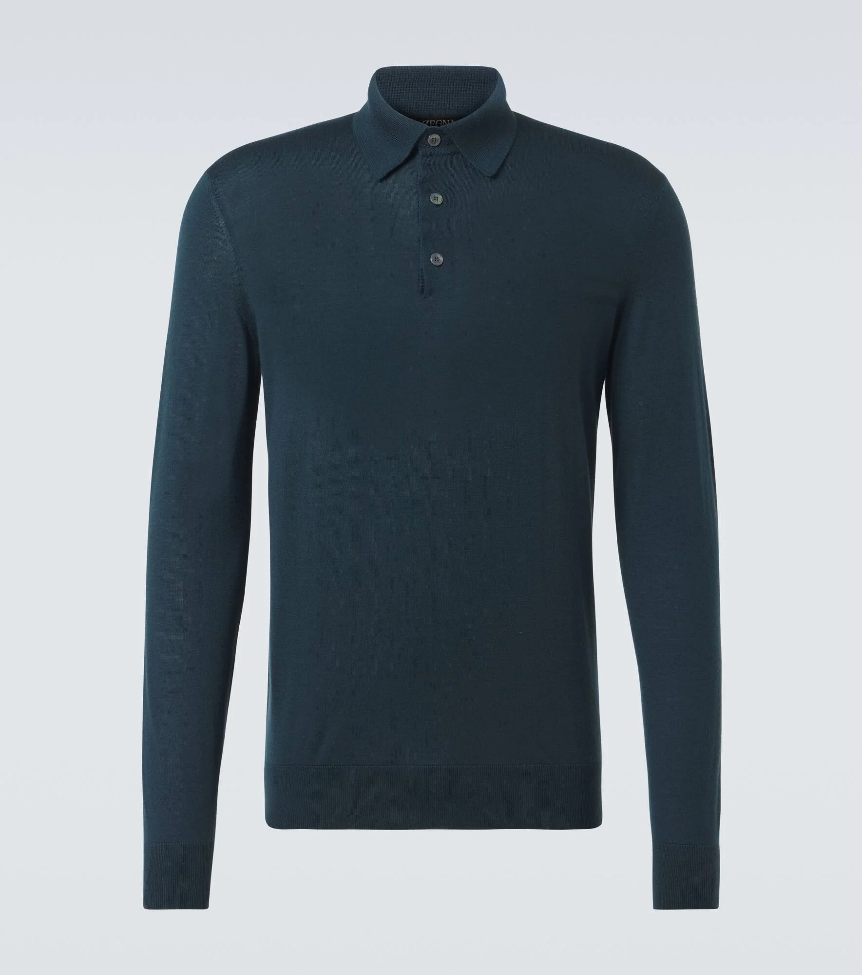 Cashmere and silk polo shirt - 1