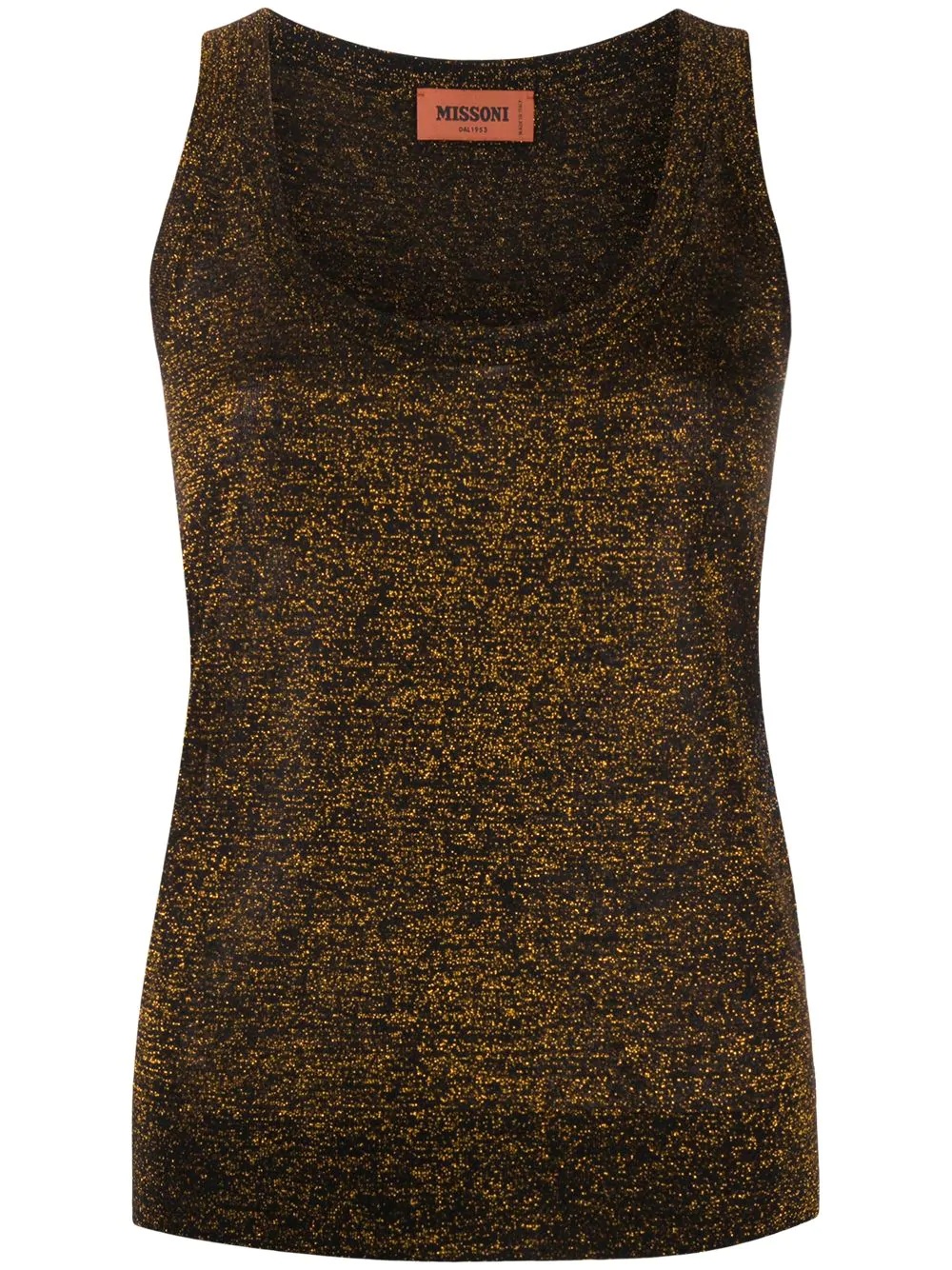 metallic-thread sleeveless top - 1