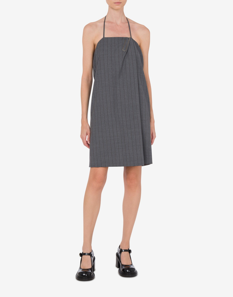 WOOL PINSTRIPE DRESS OFFICE INSPIRATION 1