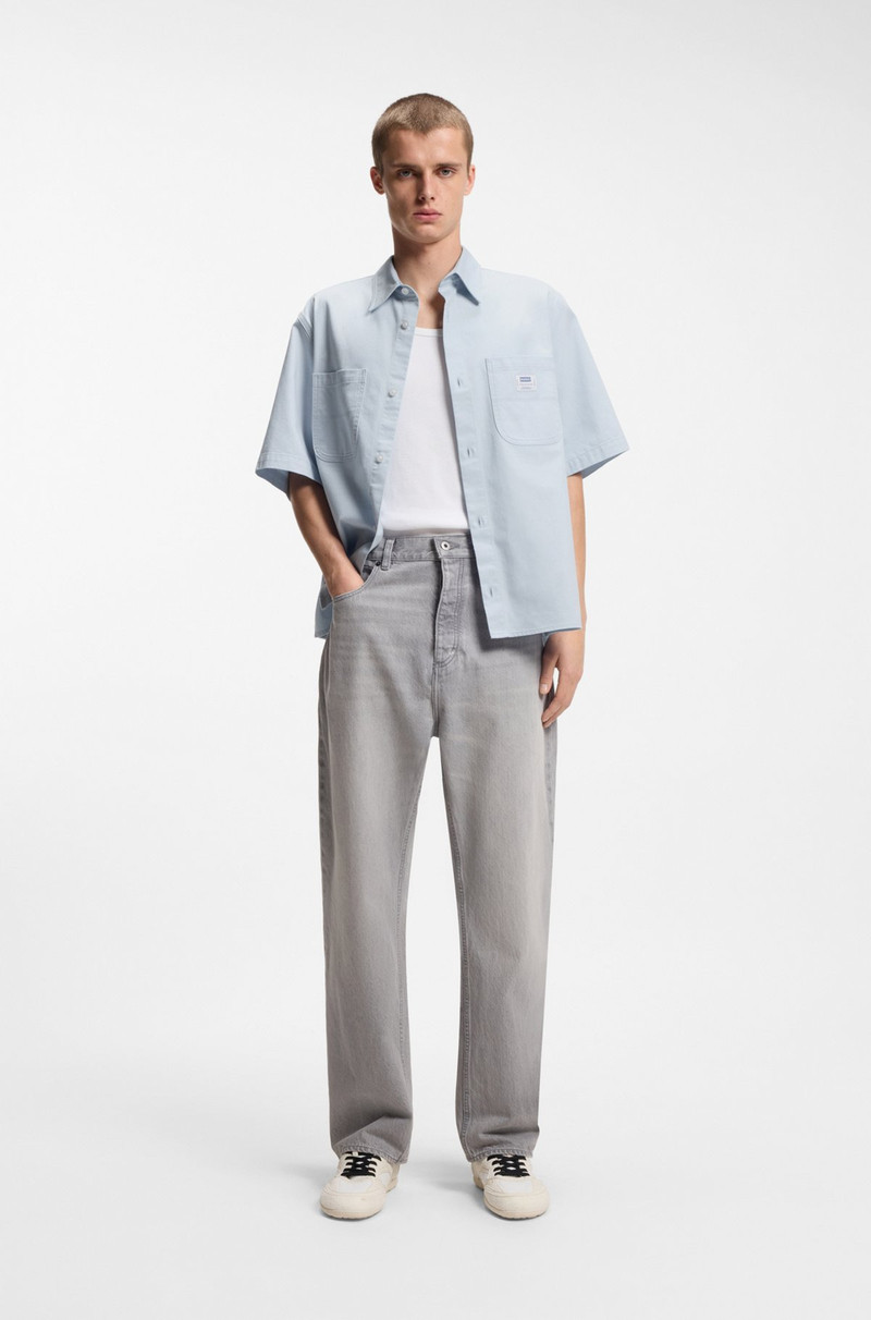 HUGO OVERSIZE-FIT SHIRT IN SLUB COTTON WITH PATCH POCKETS outlook
