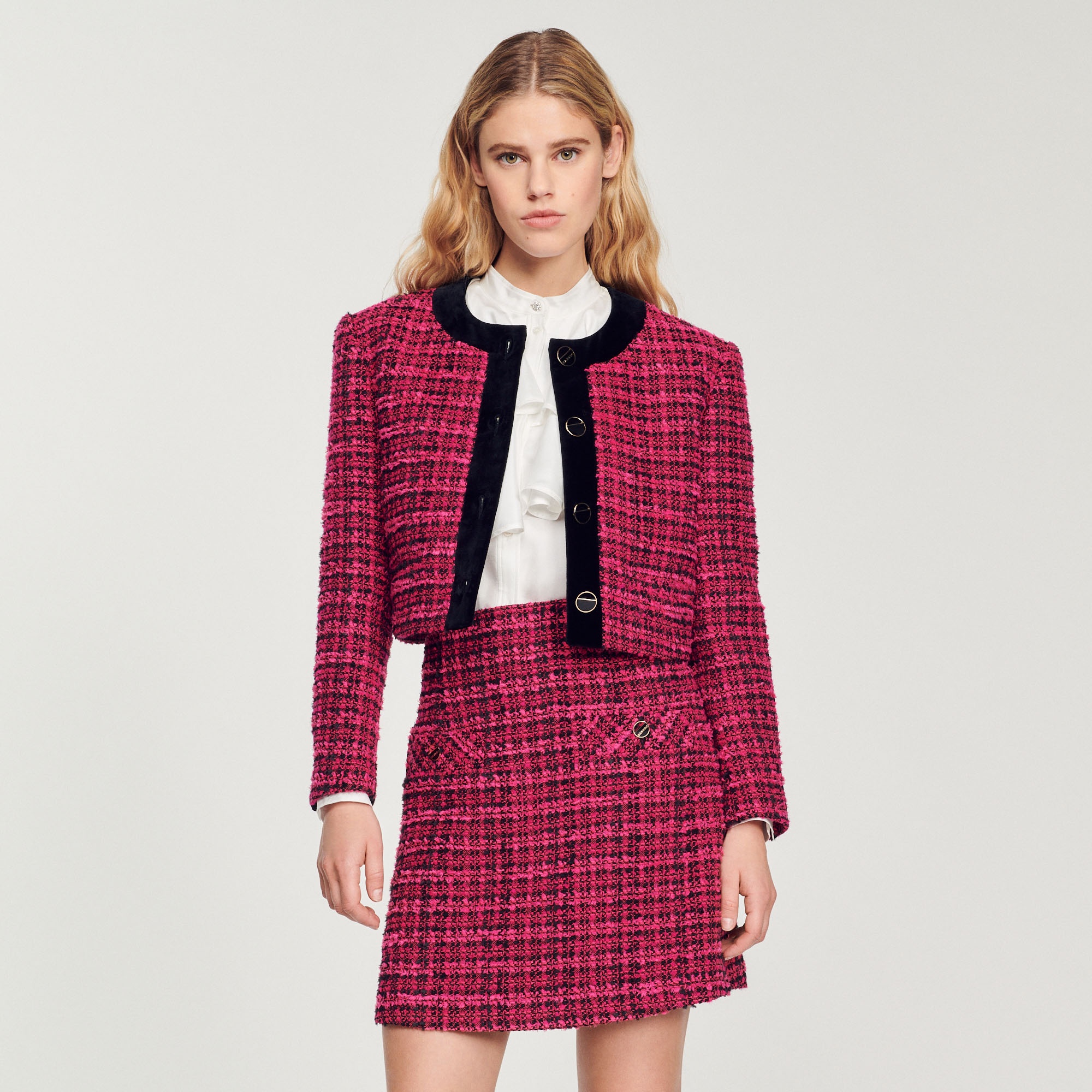 Short tweed skirt - 5