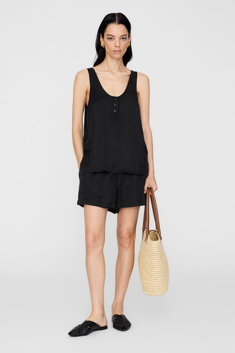 ANINE BING Evy Top - Washed Black outlook
