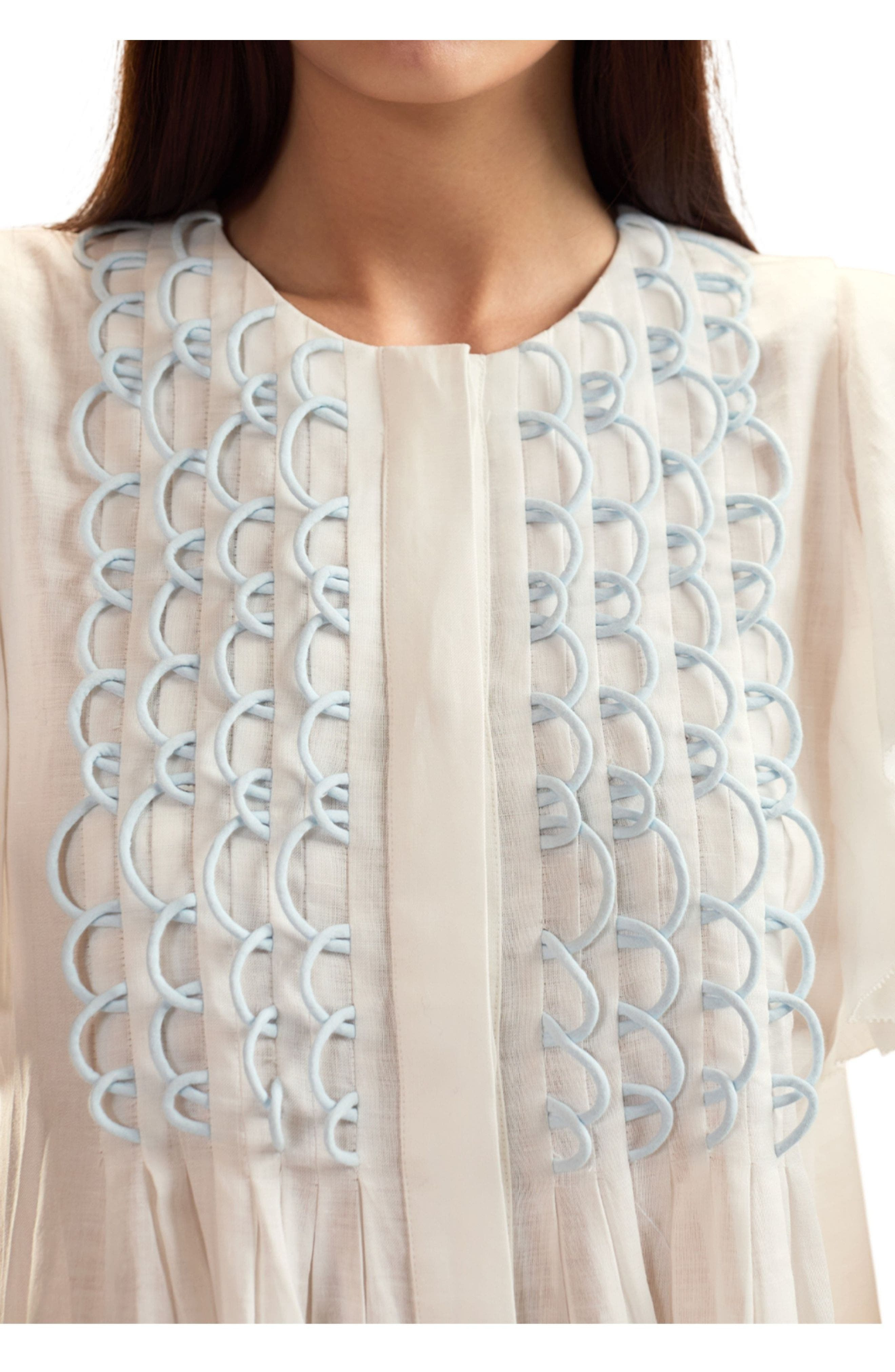 Cynthia Rowley Ramie Midi Pintuck Kaftan in White at Nordstrom - 4