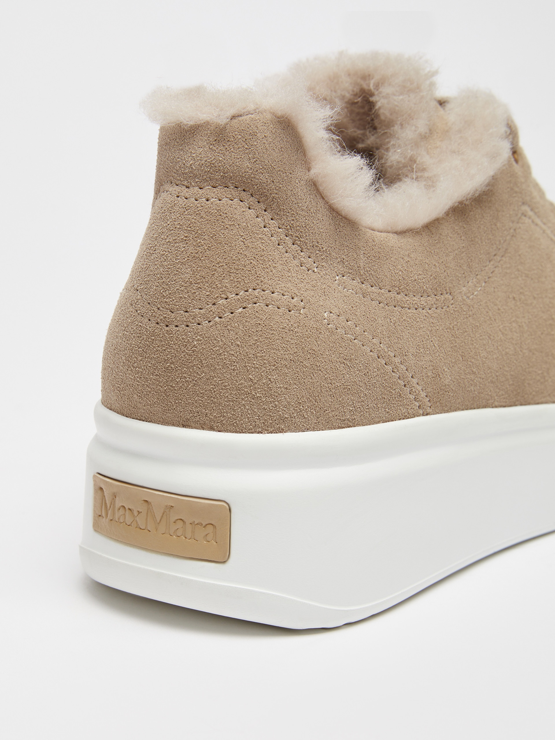 TMAXI1 Sneakers in suede and wool and alpaca Teddy fabric - 5
