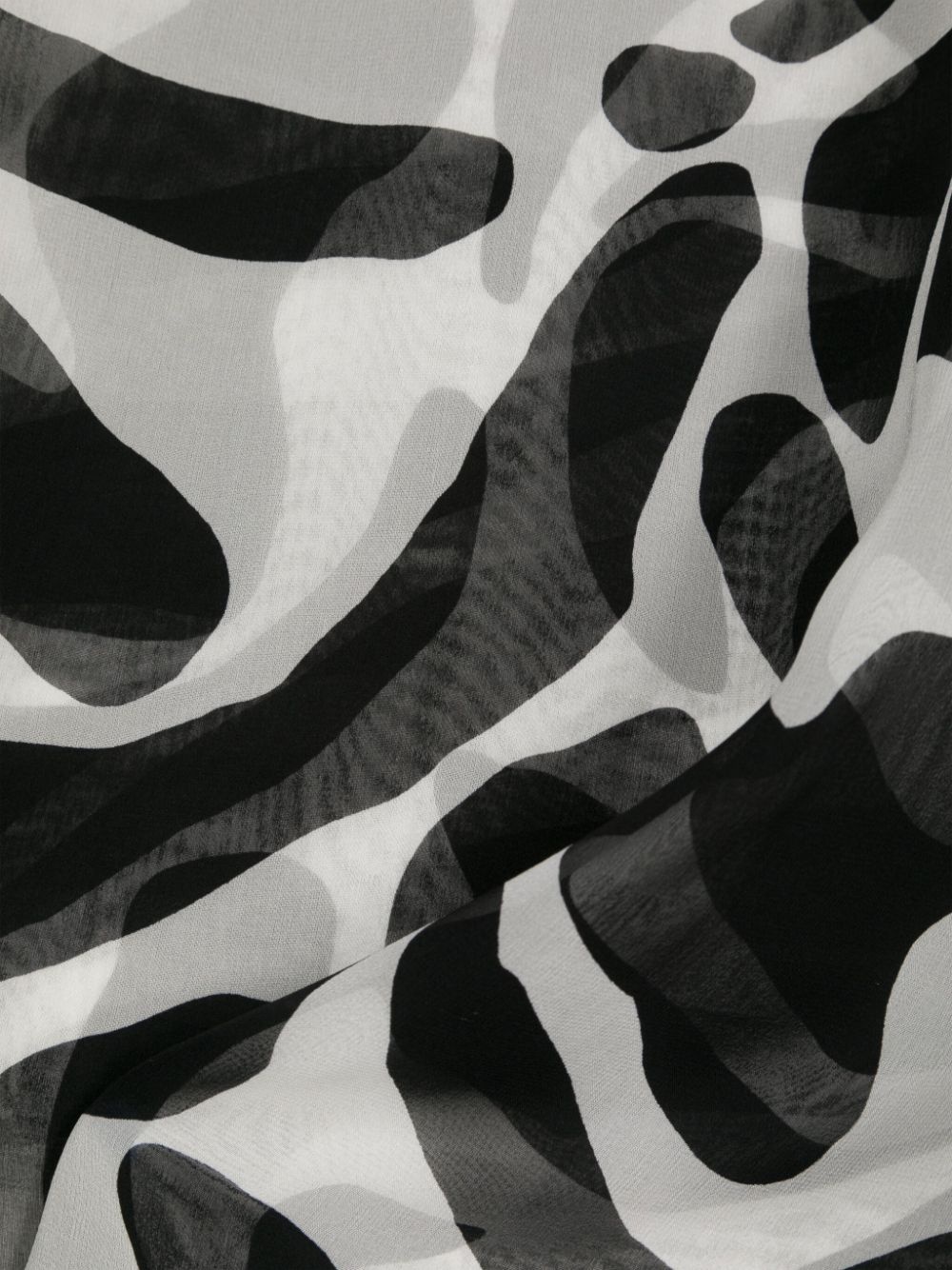 zebra-print silk scarf - 3