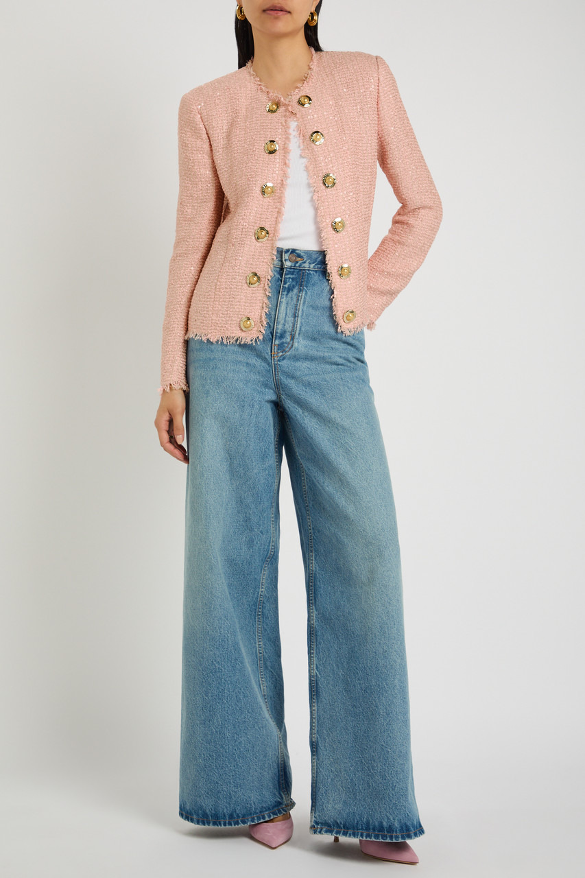 Balmain Sequin-embellished Tweed Jacket - 4