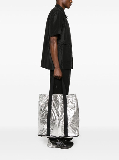 Y-3 folding-design metallic tote bag outlook