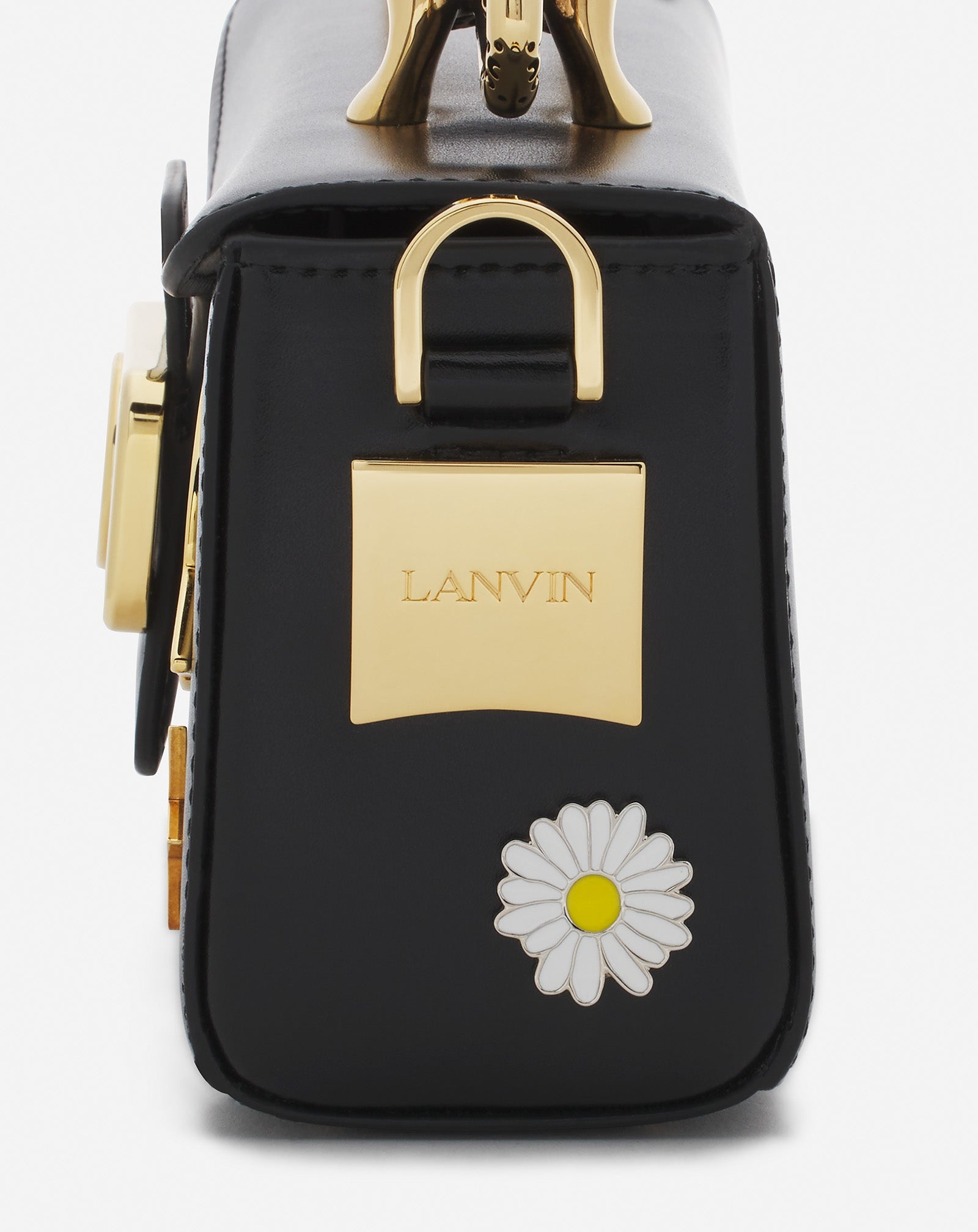 LANVIN X FUTURE PENCIL CAT NANO LEATHER BAG WITH PINS - 5