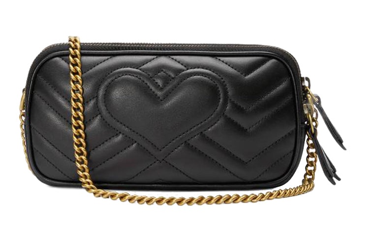 (WMNS) Gucci GG Marmont Shoulder Bag Mini Black 546581-DTDCT-1000 - 4