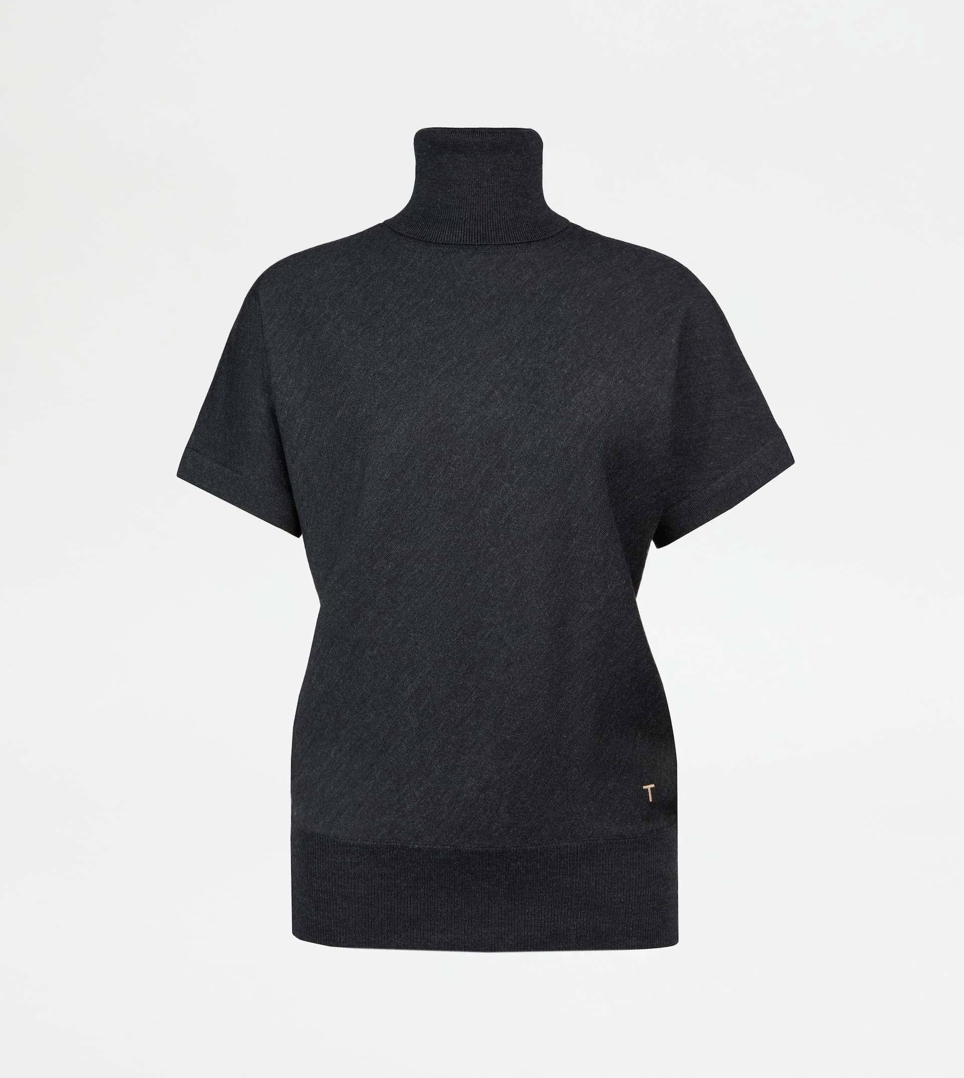 SILK BLEND TURTLENECK - GREY - 1