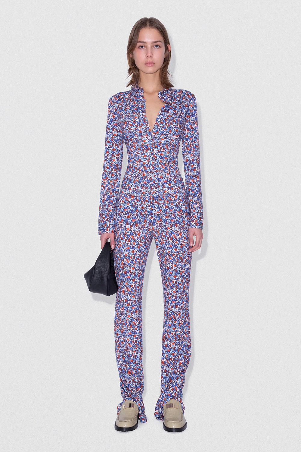 STELLA T TROUSER MIDNIGHT FLORAL VISCOSE JERSEY - 2