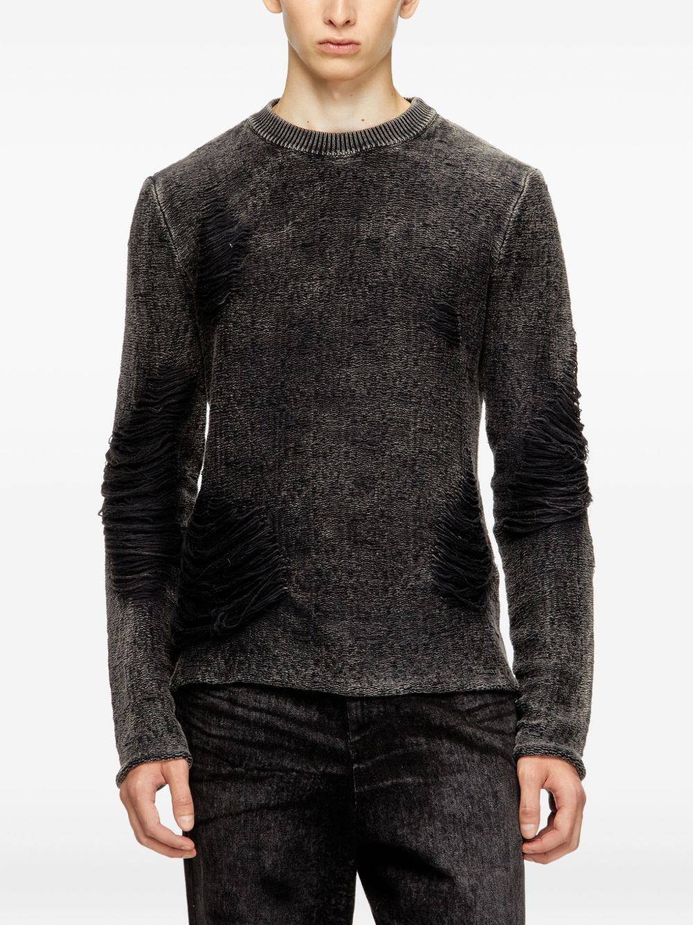 FRAYED-DETAIL SWEATER - 3