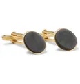 Gold-Plated and Obsidian Cufflinks - 4