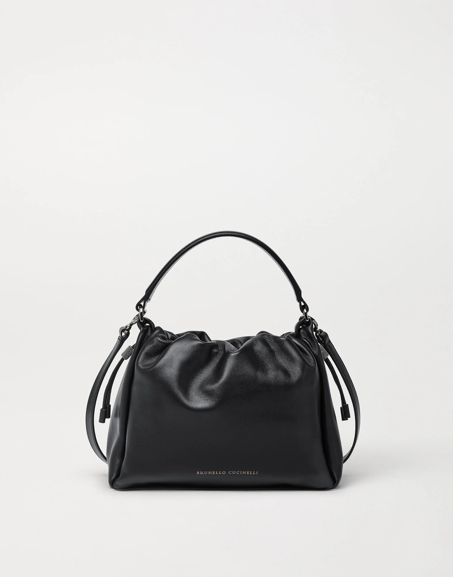 Mellow small bucket bag in soft leather with monili - 1