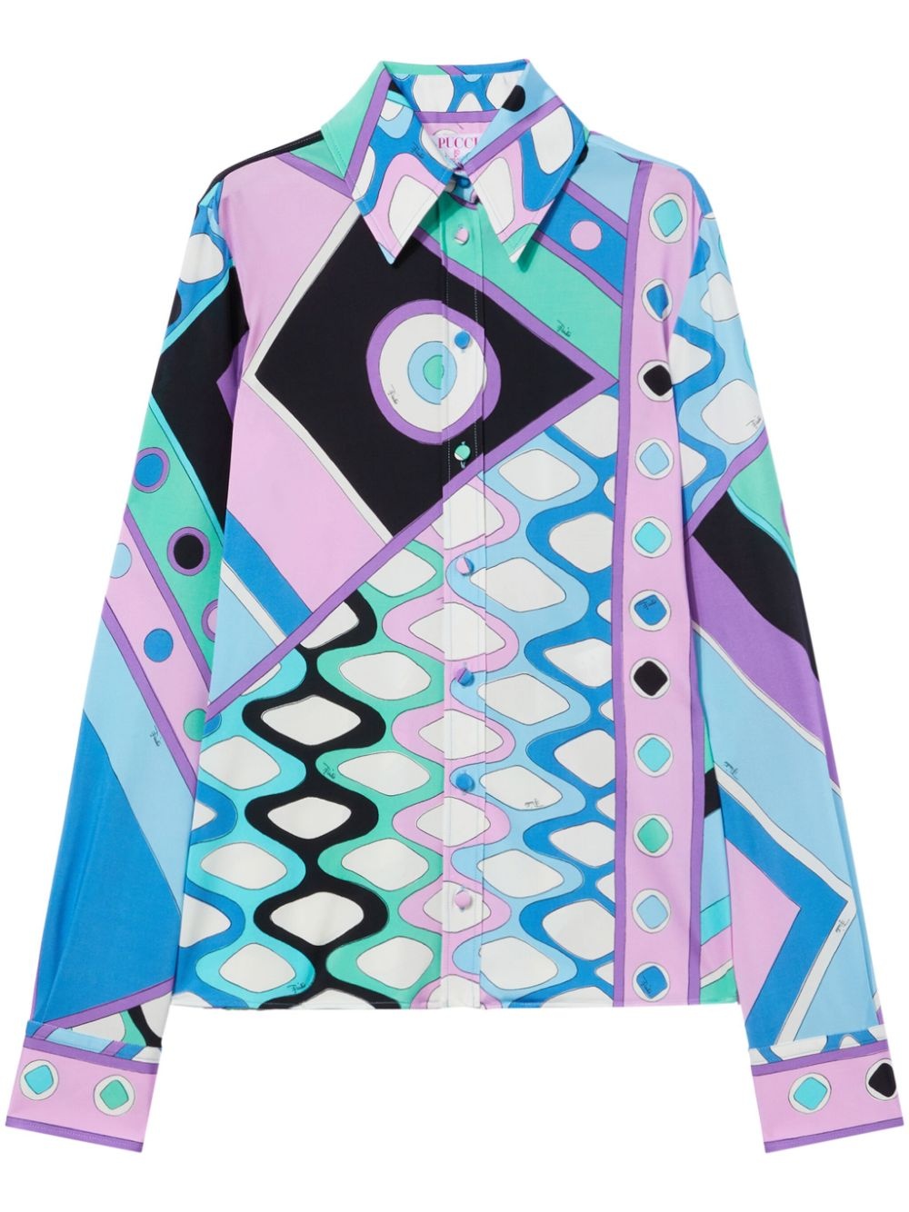 Vivara-print satin shirt - 1