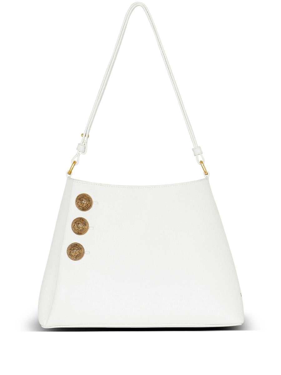 BALMAIN EMBLÈME SHOULDER BAG IN LEATHER - 1