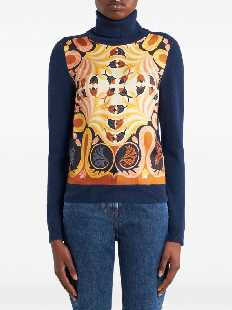 Etro roll-neck printed sweater outlook