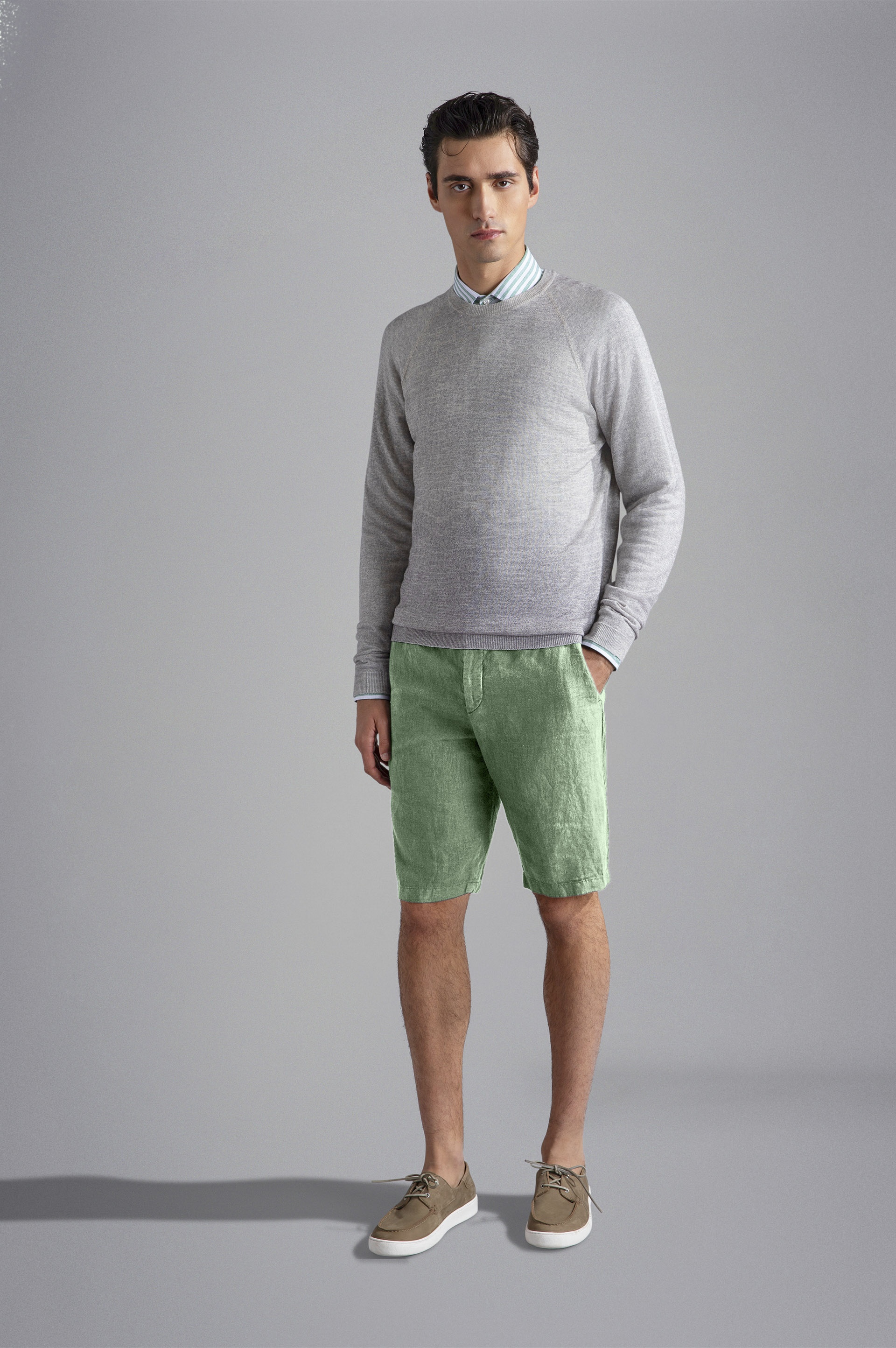 LINEN BERMUDA SHORTS - 2