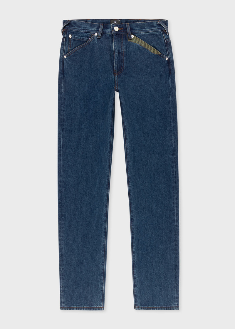Dark-Wash 'Plains' Embroidered Jeans 1
