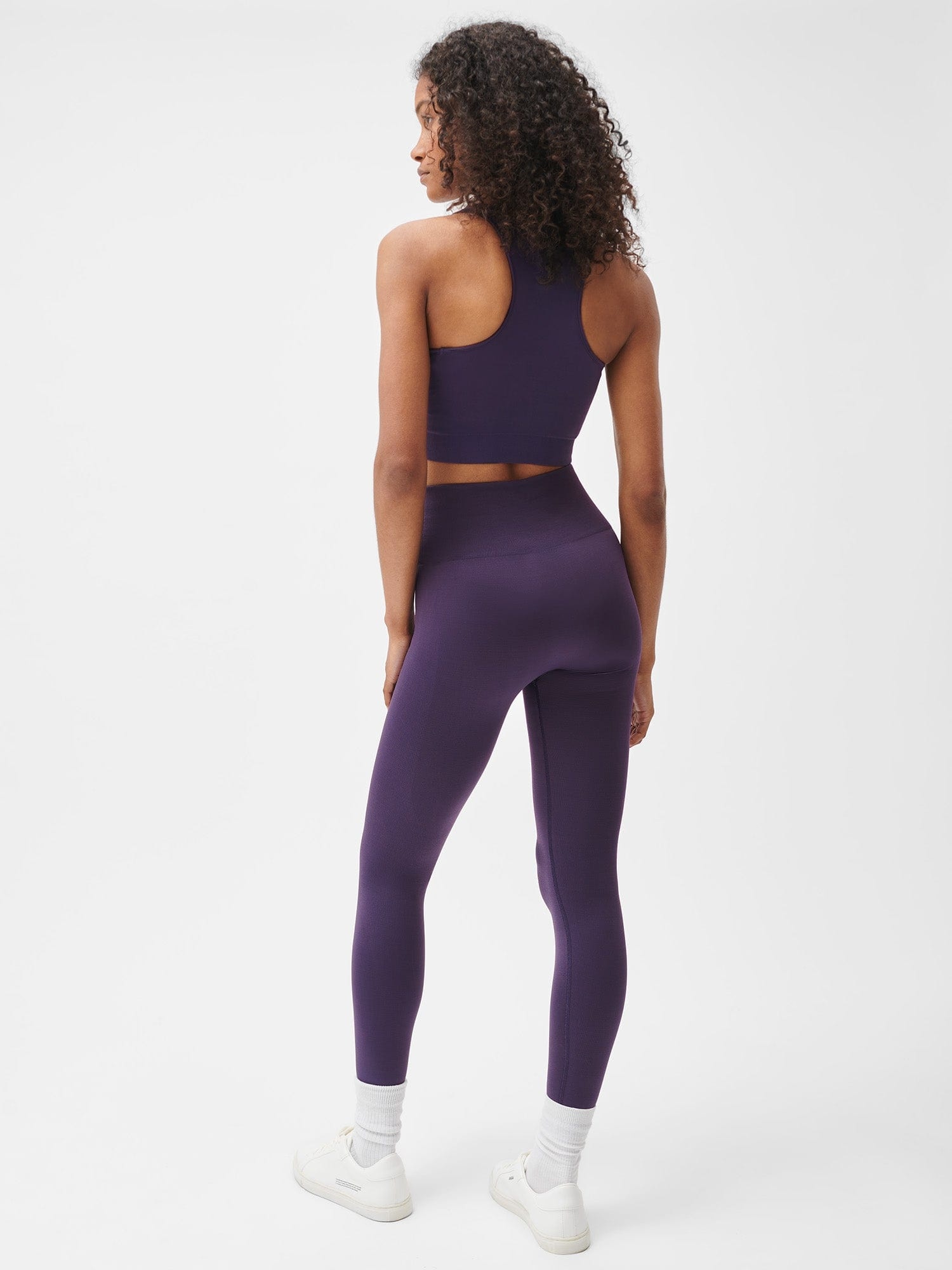 Women's Plant-Stretch Compressive Leggings - Blackberry Purple - 3