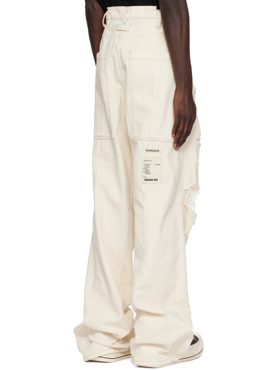 Off-White Wide Leg 5 Pocket Jeans - 3