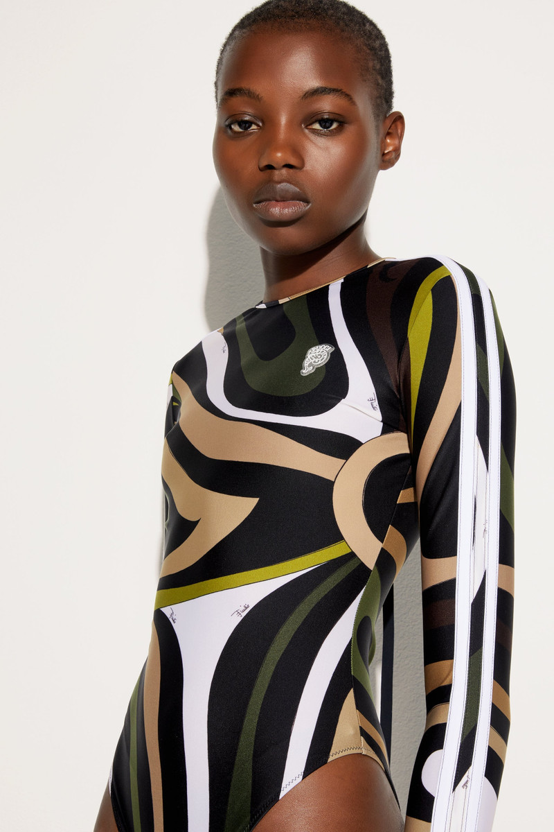 MARMO PRINT LONG SLEEVE SWIMSUIT 5