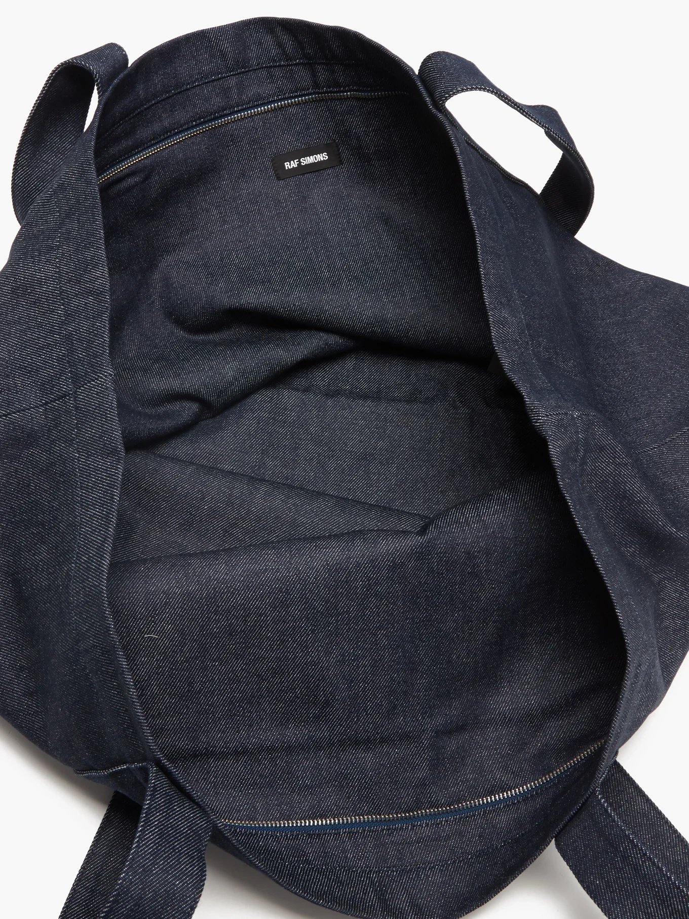 Logo-patch denim tote - 5