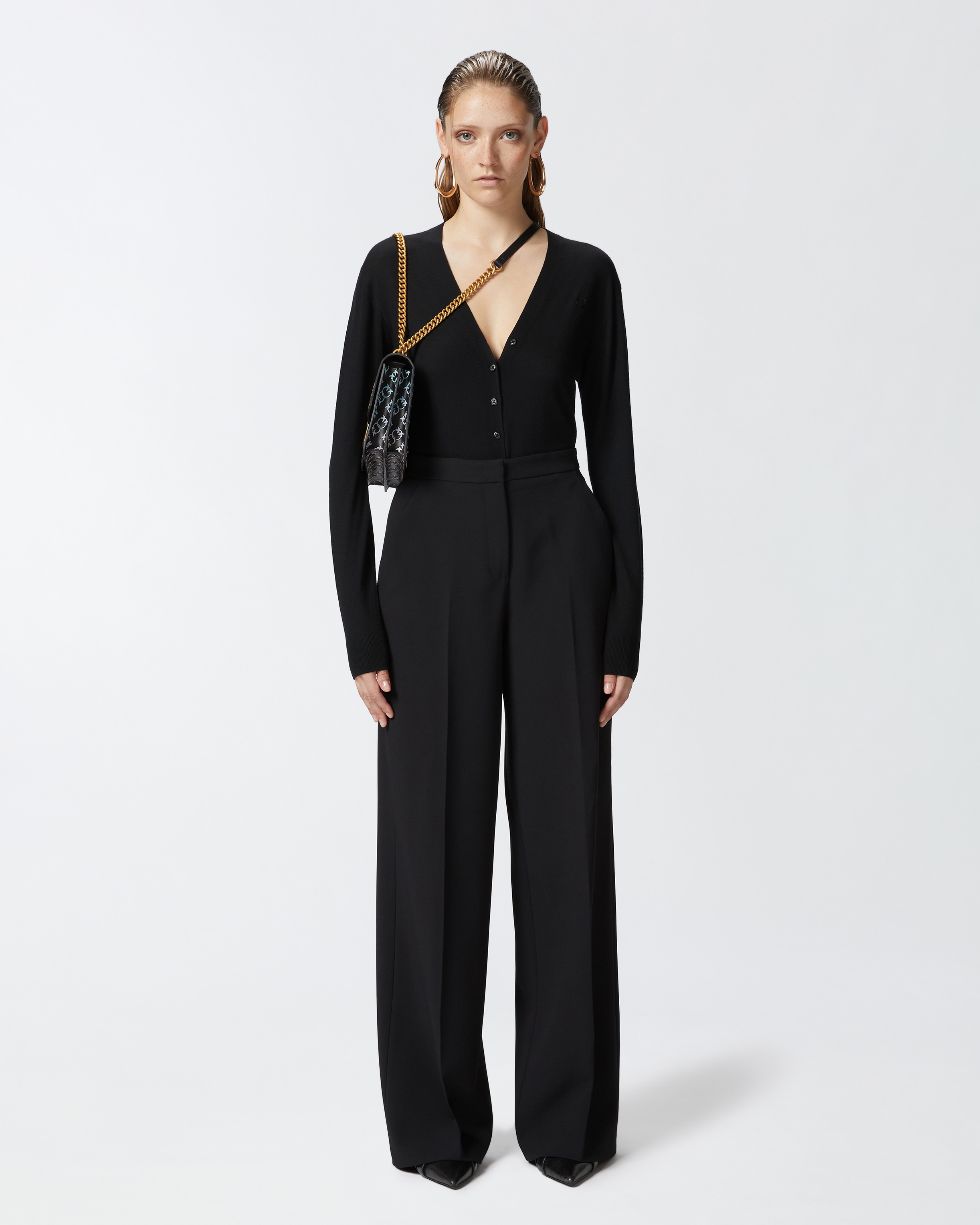 ELEGANT PALAZZO TROUSERS IN CREPE - 2