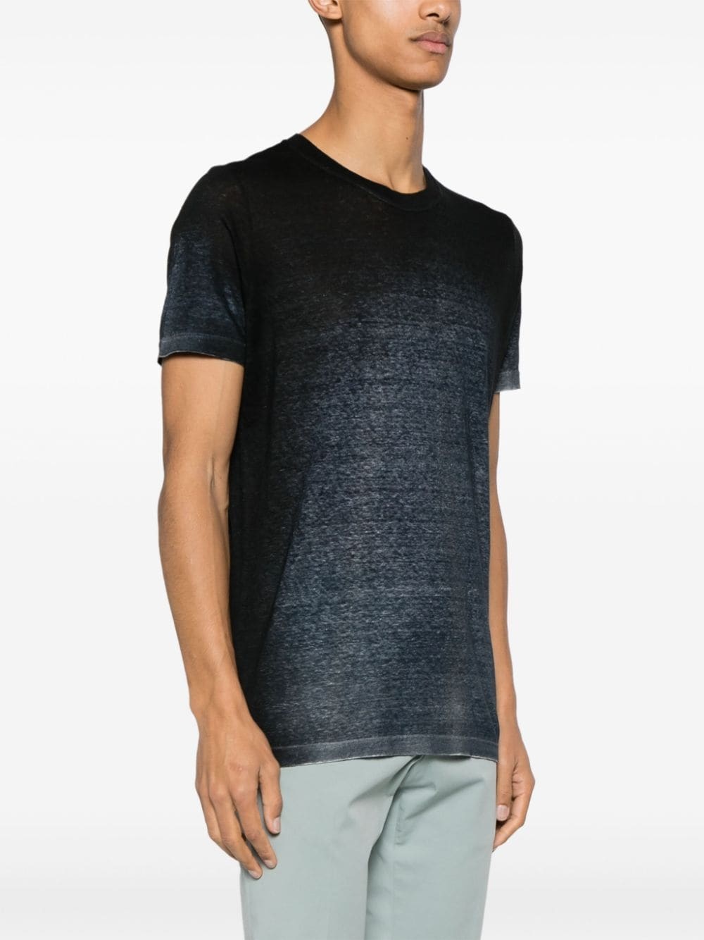 ombrÃ©-effect linen T-shirt - 3