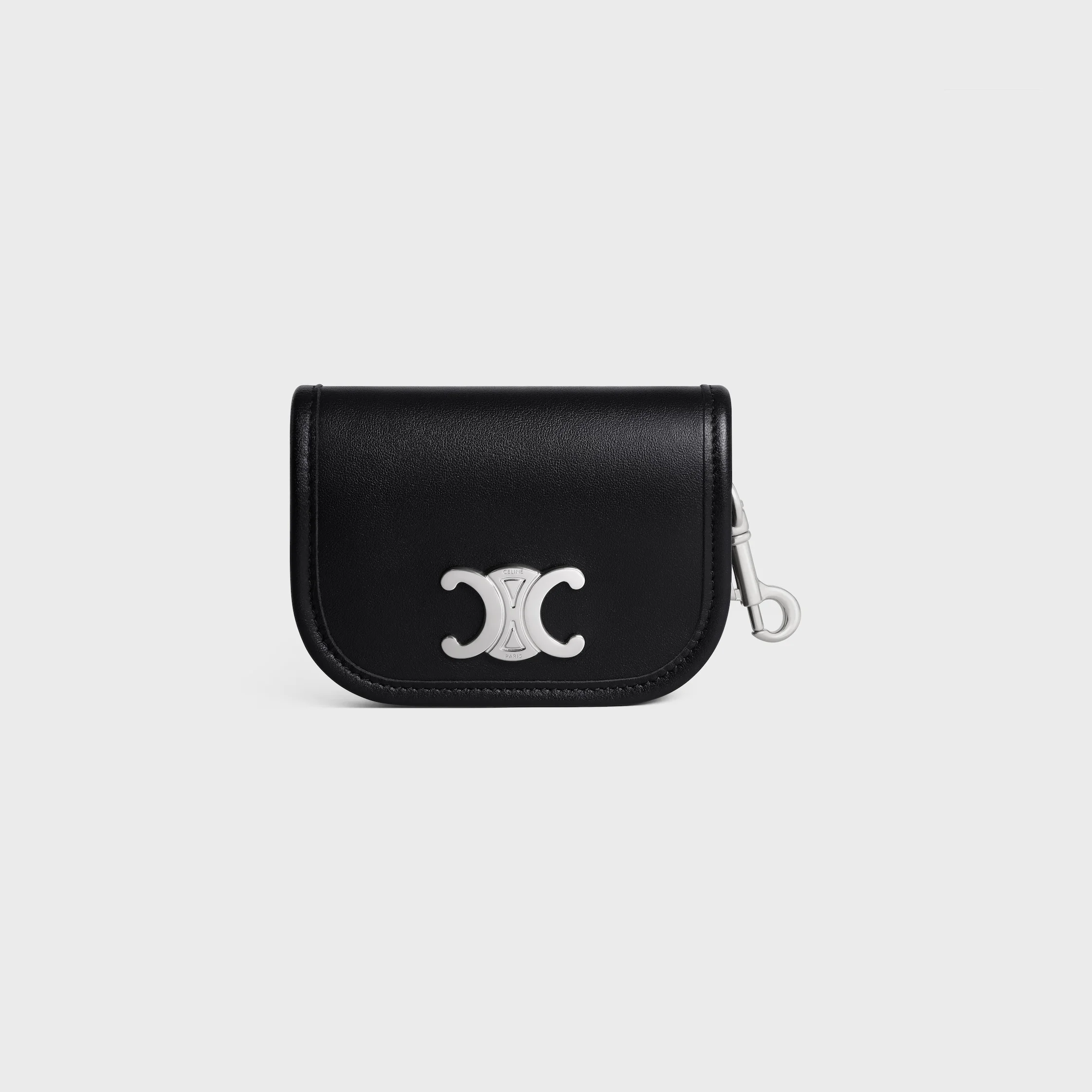 KEYRING NANO BESACE TRIOMPHE IN SMOOTH CALFSKIN - 1