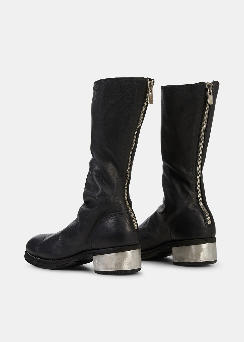 Black High Back Zip Boot - 3