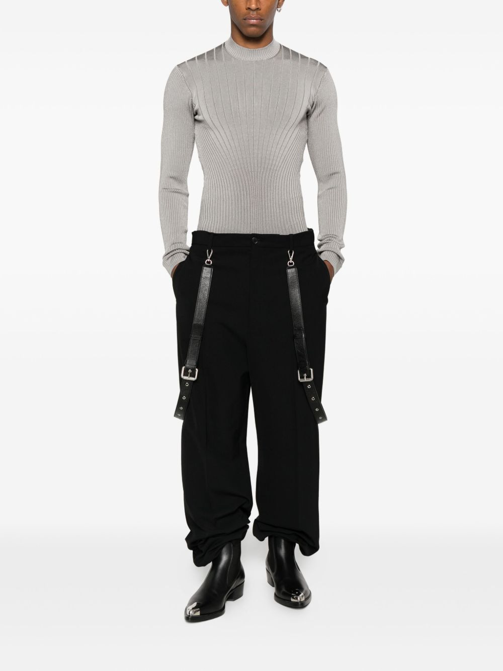 ribbed high-neck sweater - 2