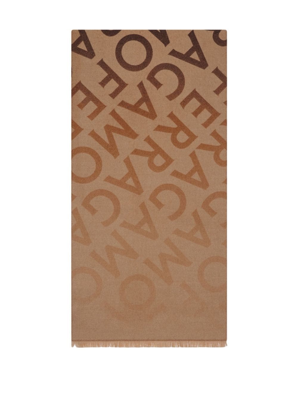 logo intarsia-knit fringed scarf - 3