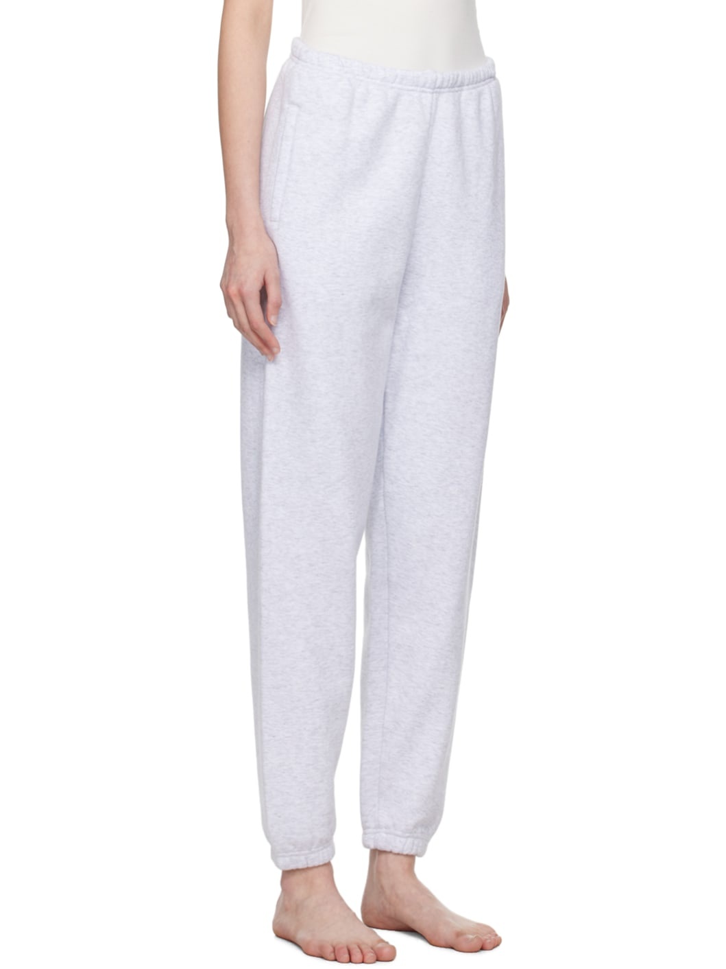 Gray Cotton Fleece Classic Jogger Lounge Pants - 2