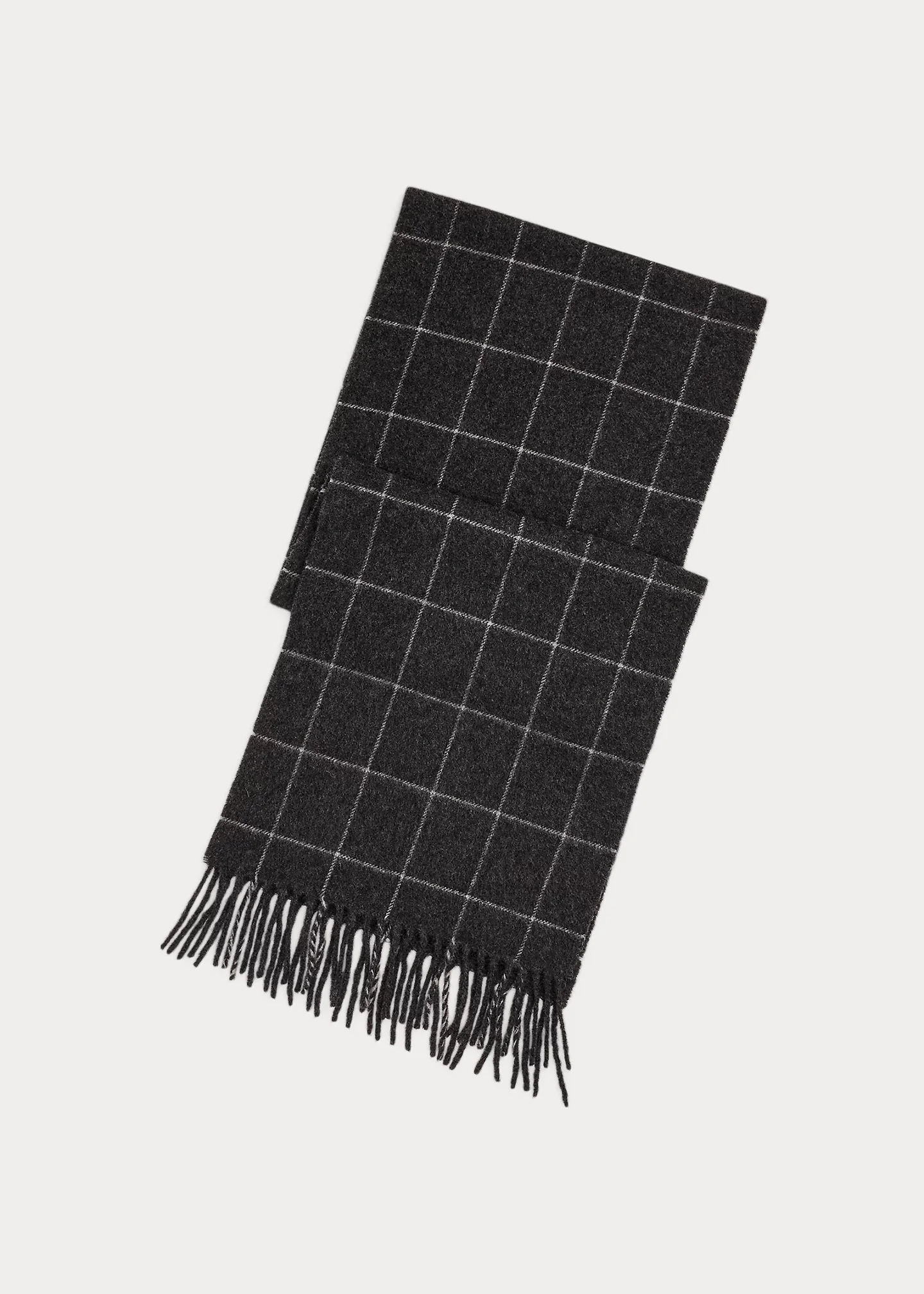 Windowpane Cashmere-Wool Scarf - 1