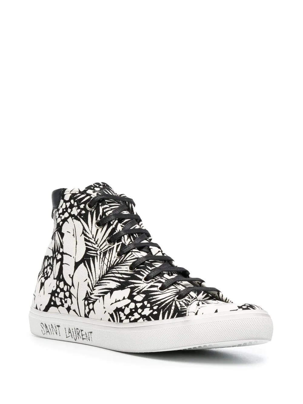 tropical print high-top sneakers - 2