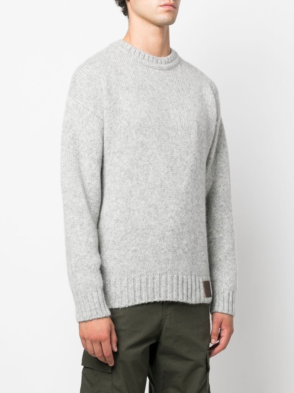 logo-patch ribbed-trim jumper - 3