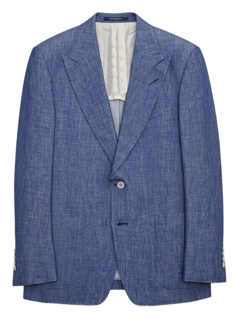 peak-lapel buttoned blazer 1