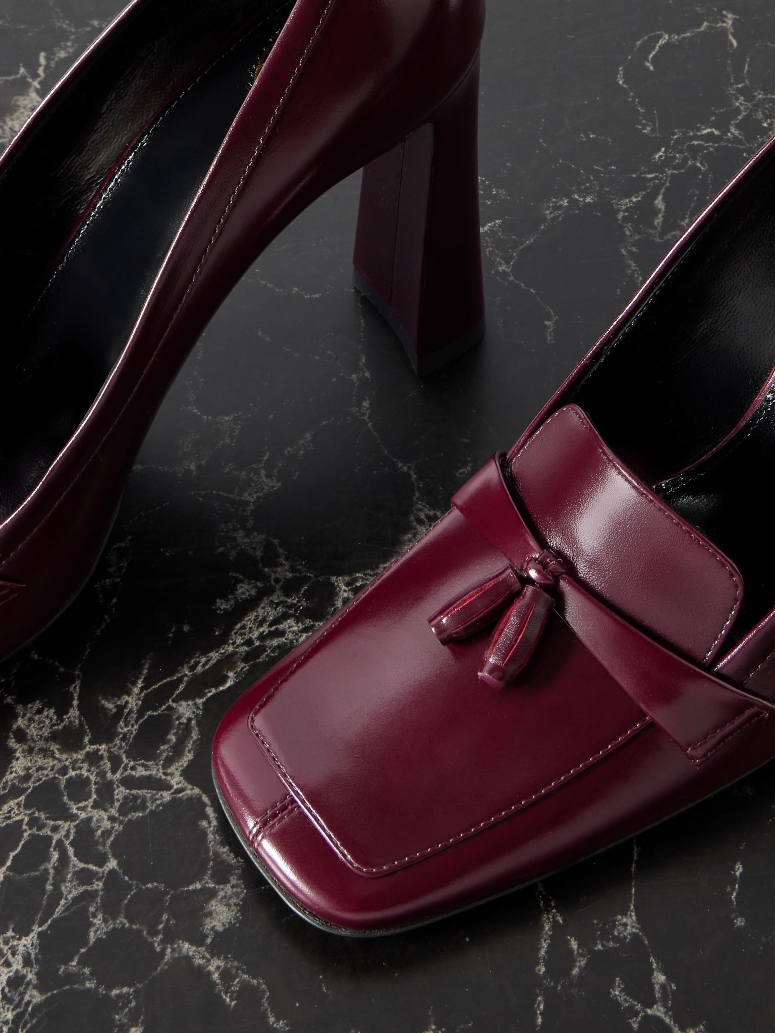 Chloé 90 tasseled leather pumps Brown - 4
