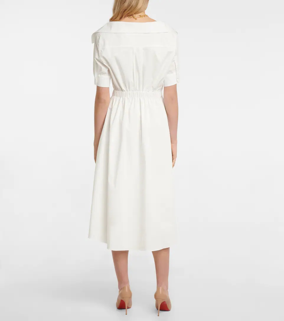 Lydia cotton-blend poplin shirt dress - 3