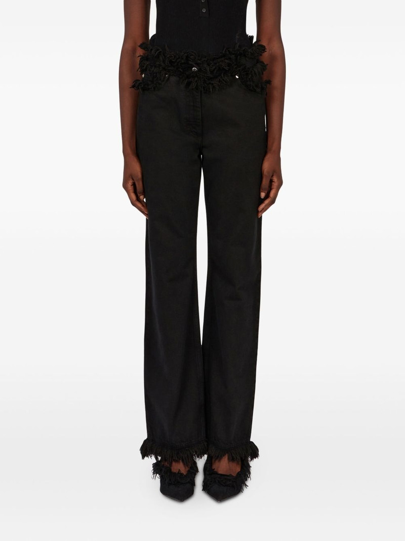 fringed straight-leg jeans 3