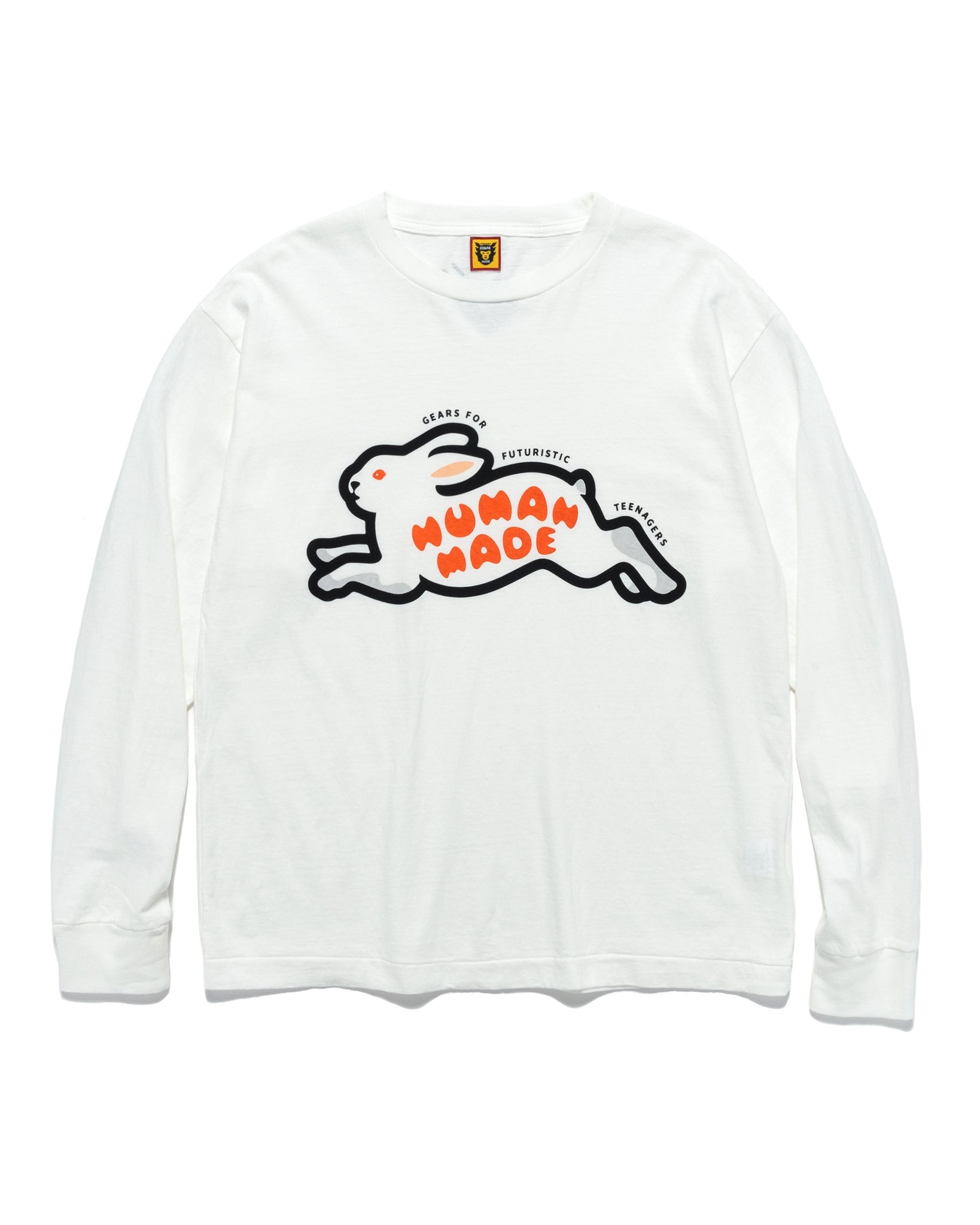 L/S T-SHIRT RABBIT WHITE - 1