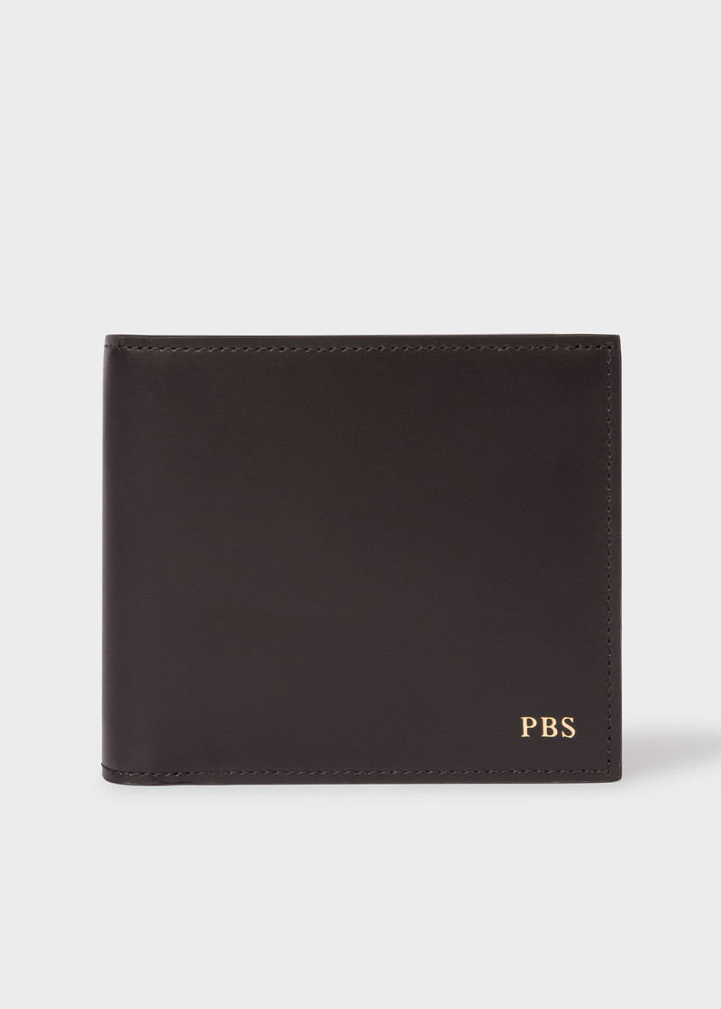 Paul Smith Black Leather Leather Monogrammed Billfold Wallet outlook