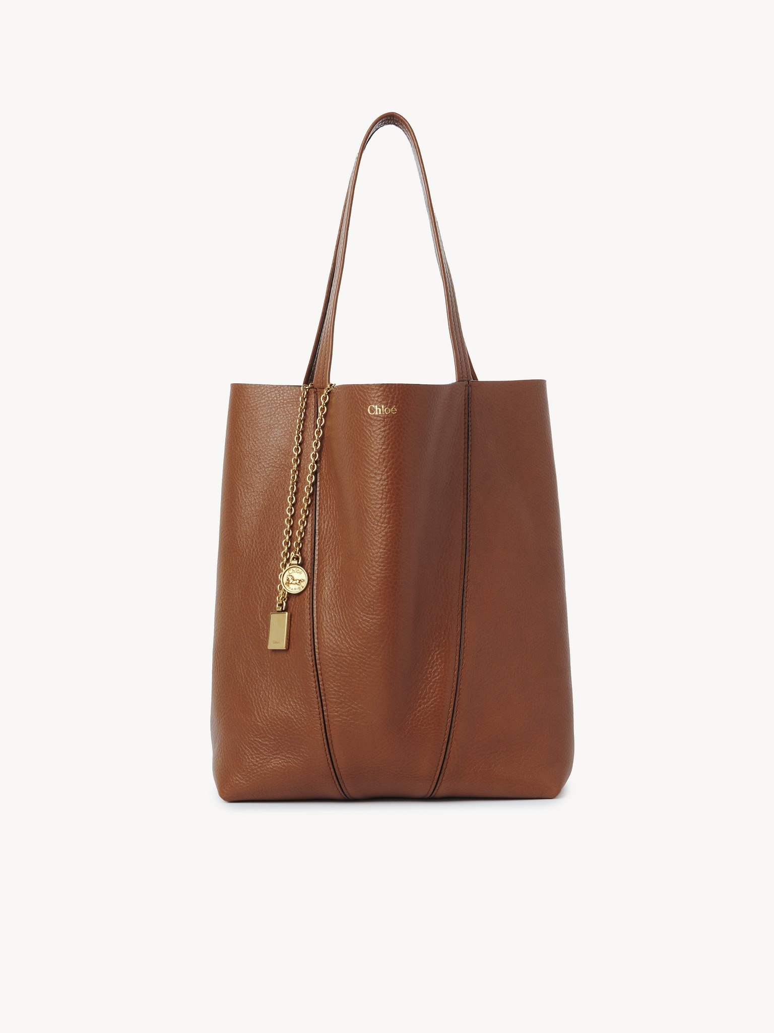 CHLOÉ SPIN TOTE BAG IN GRAINED LEATHER - 3