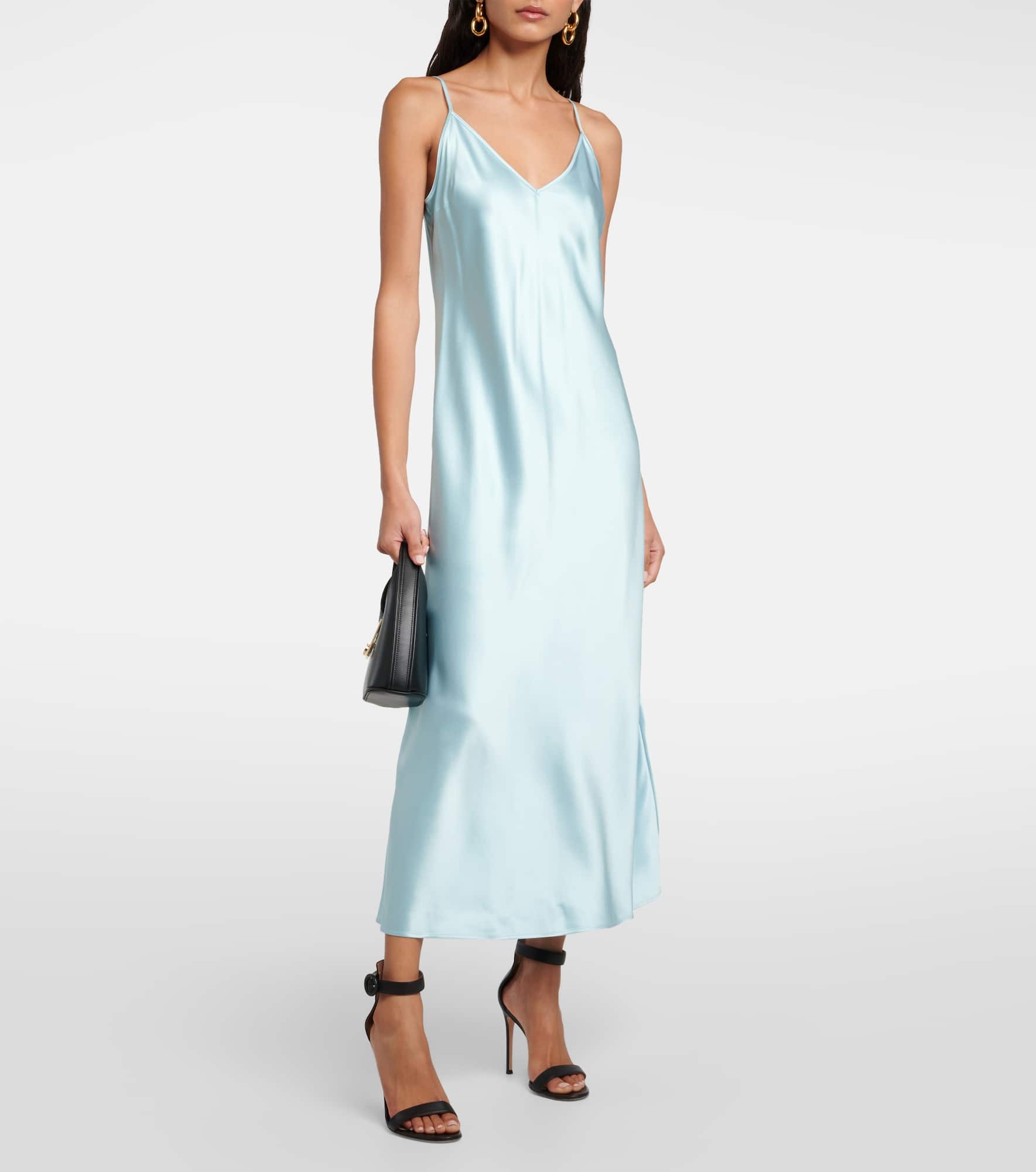 Clea silk satin slip dress - 2