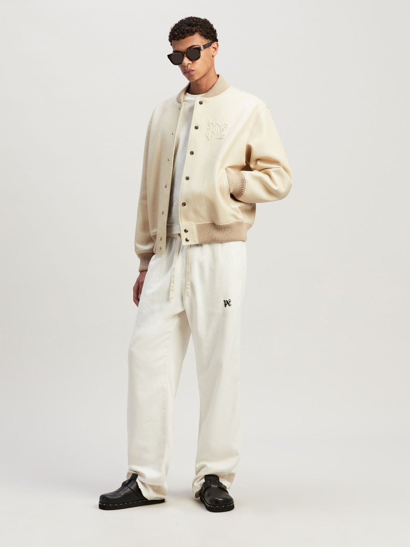Palm Angels Monogram Leather Bomber outlook